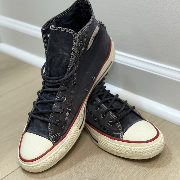 Converse Chuck Taylor Studded High Top Sneakers Navy Blue Men's 9.5 Women's 11.5 - Picture 1 of 12